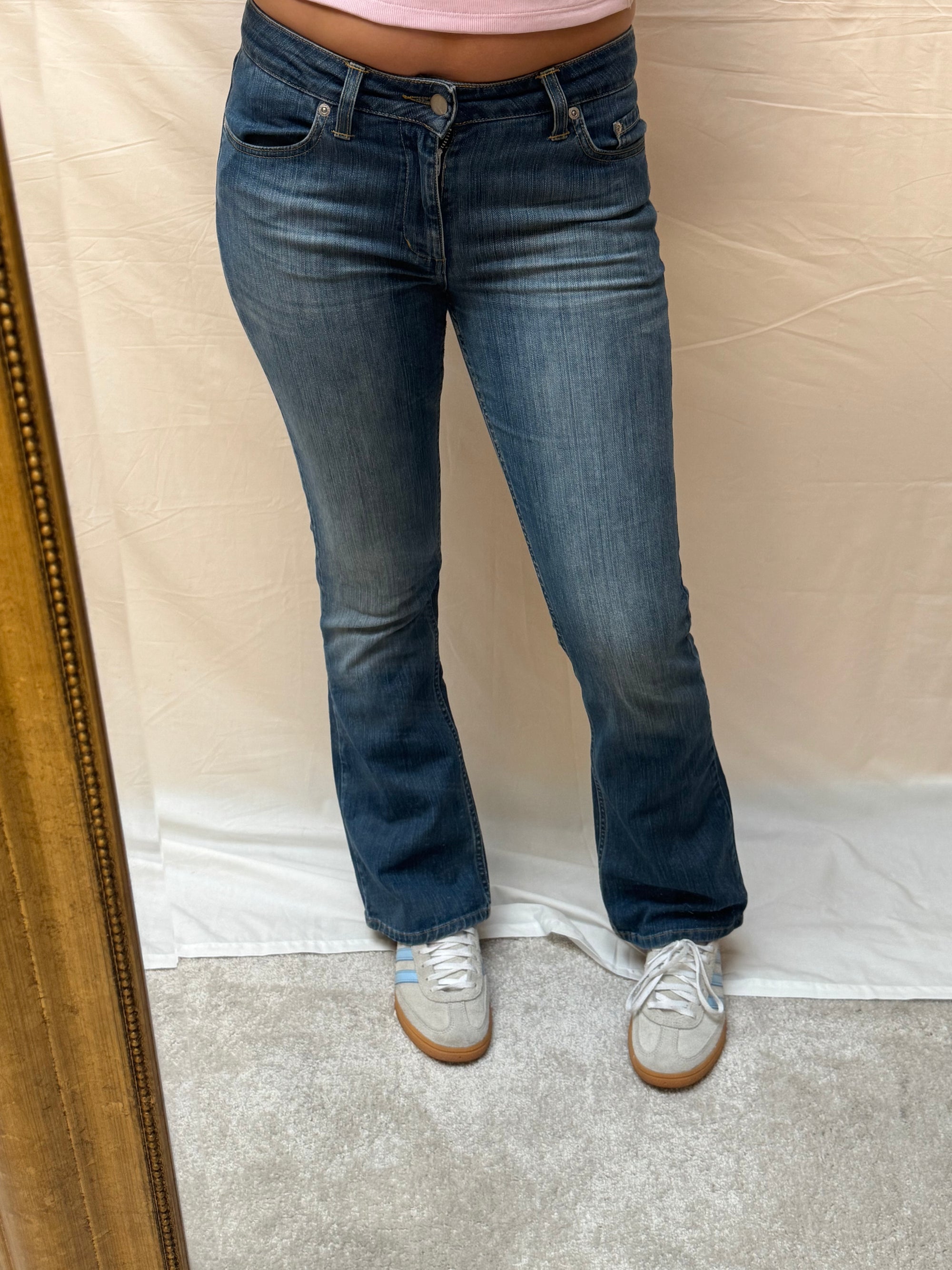 Mid waist Boomerang bootcut jeans